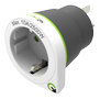 Q2Power maadoitettu matkasovitin, EU - Australia/Kiina, 10A, valkoinen