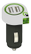Q2Power dual USB billaddare, 2,1A (delad), 2xUSB portar, vit/svart