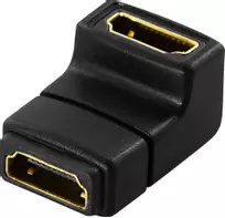 Delock HDMI-adapter - HDMI (hunn) til HDMI (hunn) - høyrevinklet kontakt