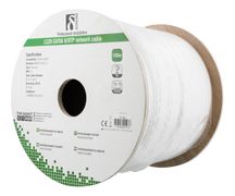 DELTACO Netværkskabel - Cat6a U/UTP - installation kabel - 100m - Hvid
