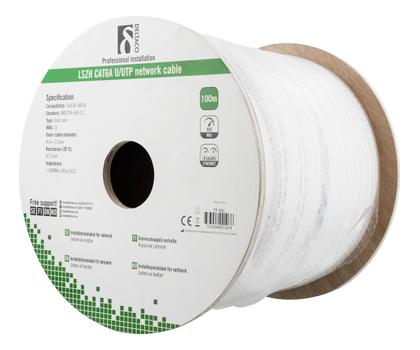 Deltaco Cat6a patchkabel - 100m - hvit (TP-56C)