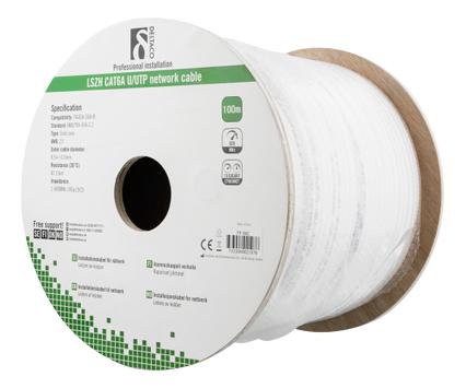 Deltaco Cat6a patchkabel - 100m - hvit (TP-56C)