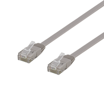 DELTACO Cat6 flat grey 1m (TP-61-FL)