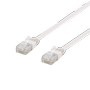 DELTACO Cat6 flat White 30cm