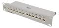 DELTACO Patch Panel 12 Port Cat. 6A Grey