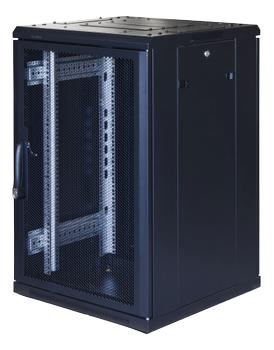 TOTEN G3, 19" floor cabinet, 18U, 600x600, glass front door, black (G3.6618.9801)