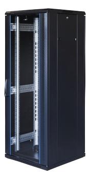 TOTEN G9, 19" floor cabinet, 32U, 600x600, glass front door, black (G6.6632.9001)