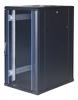 TOTEN G6, 19" golvskåp, 22U, 600x800, glas fram, perforerad bak, svart