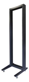 TOTEN TOTEN, 19" öppet golvtstativ med hjul, 42U, 600x600, max 150kg, svart (OR66429001-SKWT)