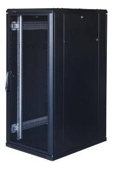 TOTEN G3, 19" floor cabinet, 27U, 600x800, glass front door, black (G3.6827.9801)