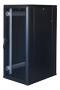TOTEN G3, 19" floor cabinet, 27U, 600x800, glass front door, black