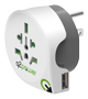 Q2Power matkasov. Yhdysvaltoihin, 1xUSB-A 5V 2,1A, max 10A, 100V/250V