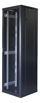 TOTEN G3, 19" floor cabinet, 42U, 600x600, glass front door, black (G3.6642.9801)