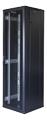 TOTEN G3, 19" golvskåp, 42U, 600x600, perforerad fram/bakdörr, svart