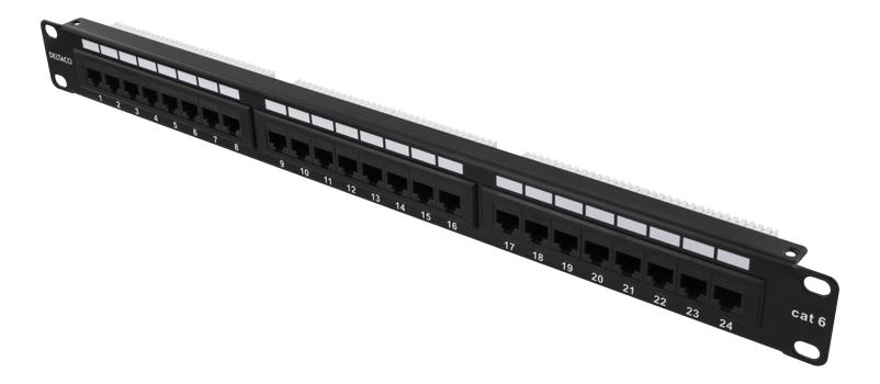 DELTACO Patchpanel Svart 1U (PAN-108)