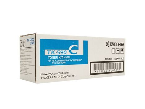KYOCERA TK590C Cyan Toner Cartridge 5k pages - 1T02KVCNL0 (1T02KVCNL0)