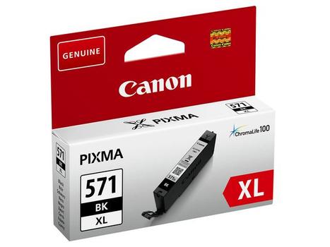 CANON n CLI-571BK XL - 11 ml - High Yield - black - original - ink tank - for PIXMA TS5051, TS5053, TS5055, TS6050, TS6051, TS6052, TS8051, TS8052, TS9050, TS9055 (0331C001)
