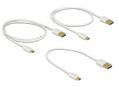 DELOCK USB Kabel Delock A -> Micro-B St/St Set 3Stk. weiß