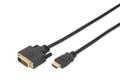 DIGITUS HDMI adapter cable type A-DVI(18+1) M/M 2.0m Full HD bl NS