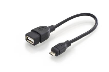 DIGITUS USB 2.0 Adapter Cable OTG. type micro B - A M/F. (DB-300309-002-S)