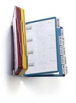 DURABLE VARIO WALL - Display panel-system - vægmonterbar - 20 rum - for A4 - assorterede farver (551200)