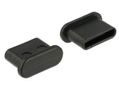 DELOCK Dust Cover for USB Type-C™ female without grip 10pcs, Black