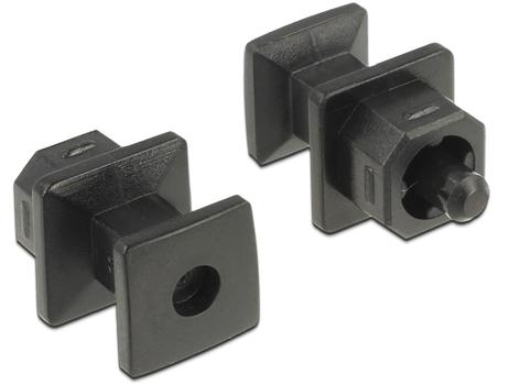 DELOCK Dust Cover for TOSLINK male with grip 10 pieces black (64023)