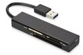 EDNET USB 3.0 Card Reader 4-port Black Factory Sealed
