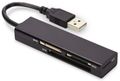 EDNET USB 2.0 MULTI CARD READER INCL. POWER SUPPLY BLACK/ MATT