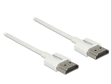 DELOCK HDMI med Ethernet-kabel 1.5m Hvid (85126)