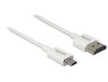 DELOCK HDMI-Kabel HighSpeed Ethernet A->MikroD 4K/3D 0,25m w