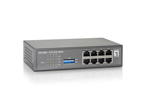 LEVELONE 8 FE POE SWITCH90W IN CPNT (FEP-0800)
