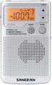 SANGEAN DT-250 SILVER AM/FM Stereo Pocket Receiver