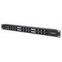 INTELLINET 12 Port PoE Patch Panel, 24 Port Patch Panel with, 12 port RJ45 Data In and 12 port RJ45 Data and Pow, er Out