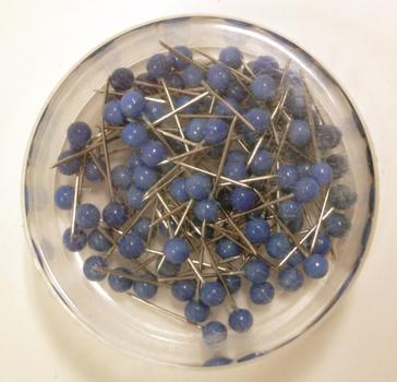 Bünger Map pins 19mm blue 100/box (MP-4L BLUE)