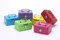 Bünger Cashbox assorted colours small with coin slot