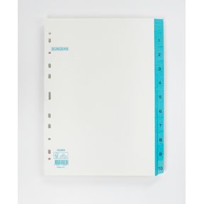 Bünger divider carton A4 10 tabs blue tabs (422000*10)