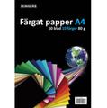 Bünger Färgat papper A4 80g sorterat 50/fp