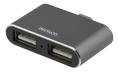 DELTACO USBC HUB 2 Port Space Grey