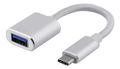 DELTACO USB C to USB A OTG 3.1 Gen 1 Aluminium Silver