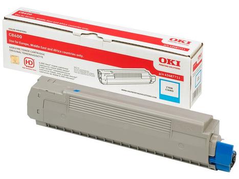 OKI Toner Cyan C8600/ 8800 43487711, 6k sider @ 5% (43487711)