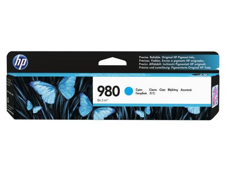 HP 980A original ink cartridge cyan standard capacity 86.5ml 6.600 pages 1-pack Office jet Enterprise (D8J07A)