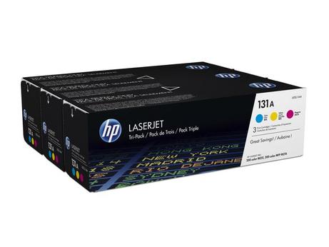 HP 131A - 3-pack - gul, cyan, magenta - original - LaserJet - tonerpatron (U0SL1AM) (U0SL1AM)
