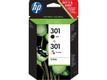 HP No301 black & color ink cartridges (sampack)