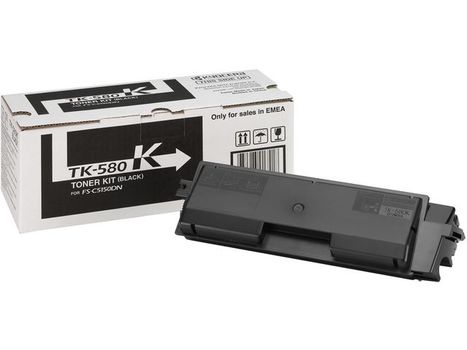 KYOCERA TK580K Black Toner Cartridge 2.8k pages - 1T02KT0NL0 (1T02KT0NL0)