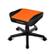 AKracing Fotskammel Orange låsbare hjul, slitesterkt pu lær, justerbar høyde 39,5 – 47,5 cm