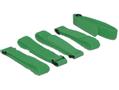 DELOCK Hook-and-loop fasteners L 300 mm x W 20 mm 5 pieces with loop green
