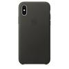 APPLE iPhone X Leather Case - Charcoal Gray (MQTF2ZM/A)