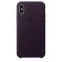 APPLE iPhone X Leather Case - Dark Aubergine