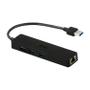 I-TEC USB HUB Slim 3-Port USB 3.0 + RJ-45 Gigabit Ethernet Adapter schwarz